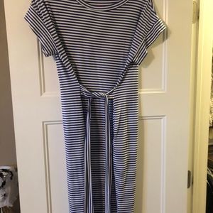 Striped royal blue, white dress